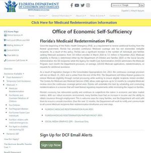 Department of Children and Families - Office of Economic Self Sufficiency